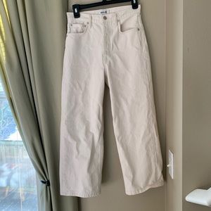 Agolde Ren high rise cropped wide leg jeans